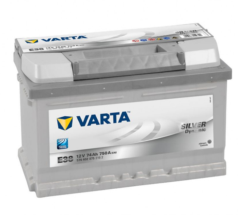 Autobaterie 74Ah Varta Silver Dynamic E38