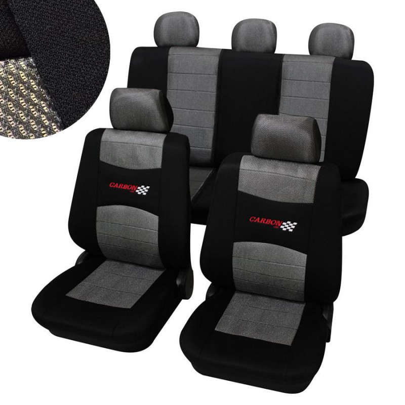 Autopotahy Carbon (černé)