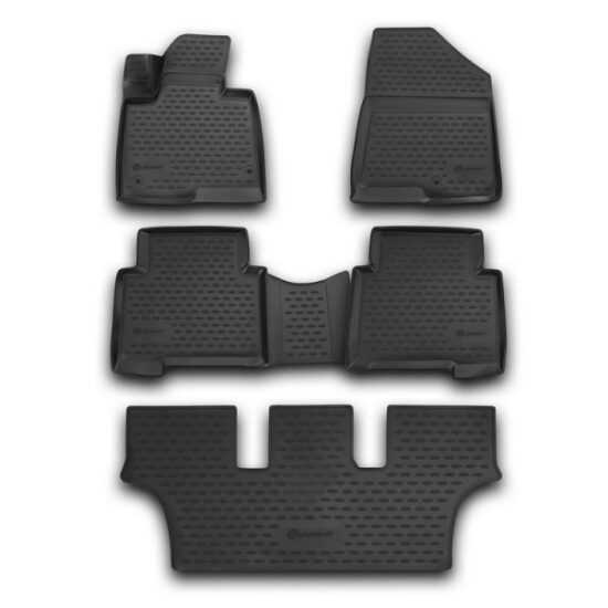 Gumové autokoberce Novline Hyundai Santa Fe 2012-2018 (7 míst)