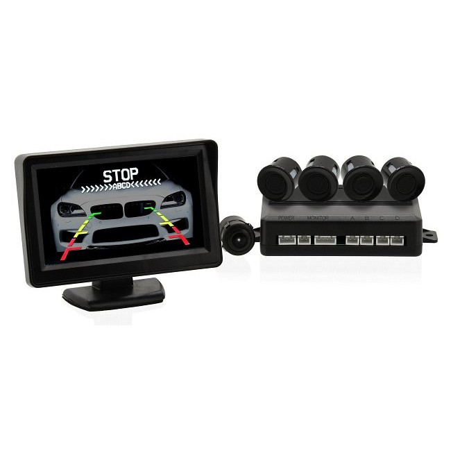 Parkovací senzory s kamerou a LCD displejem