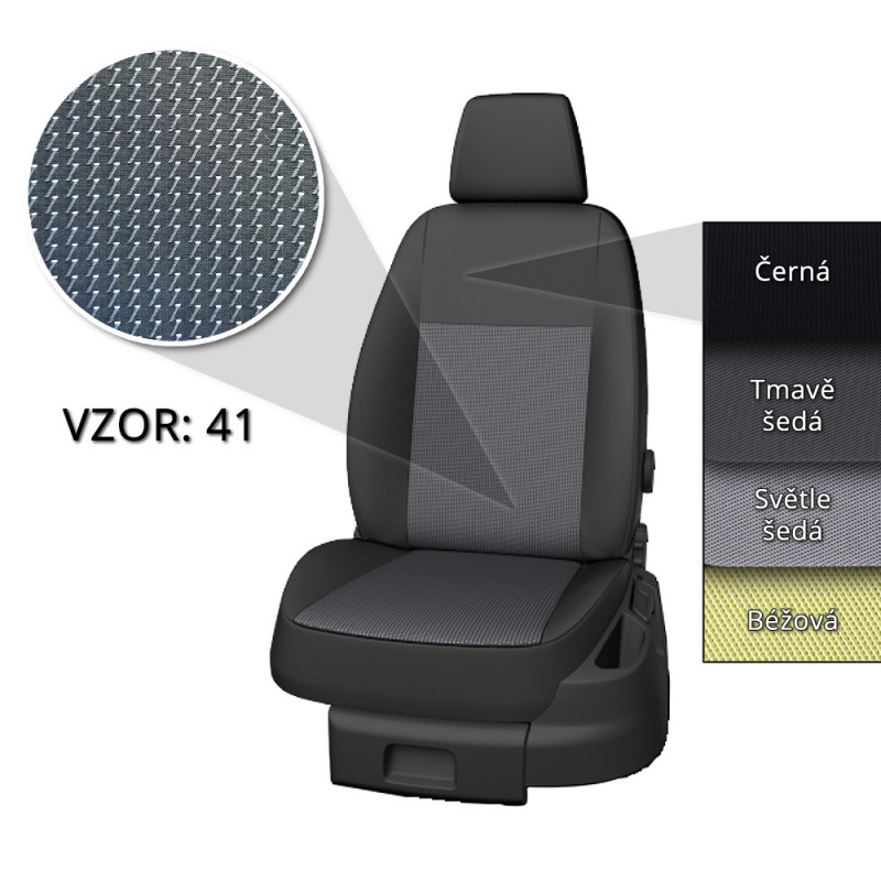 Přesné autopotahy Ford Transit 2014- (3 místa)