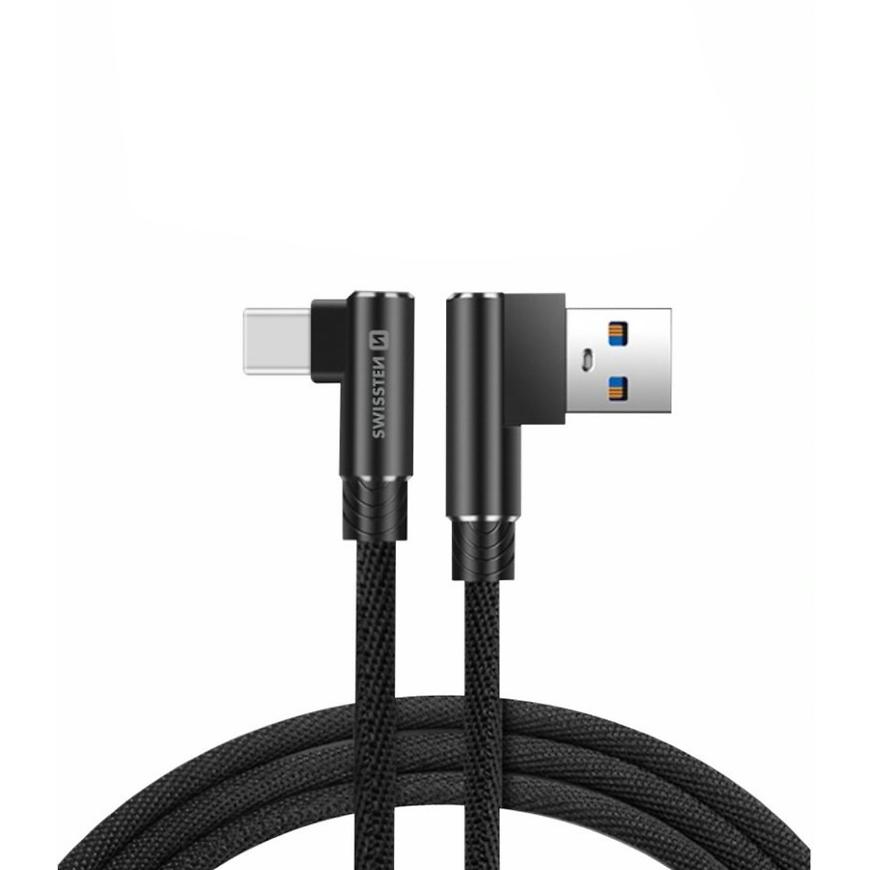 Kabel datový Swissten Arcade USB / USB-C 1.2 m černý