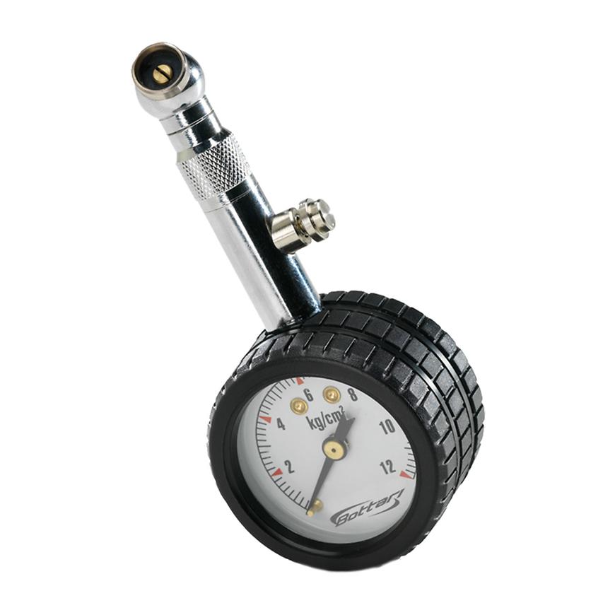 Pneuměřič Saturn kovový stříbrný 5 cm