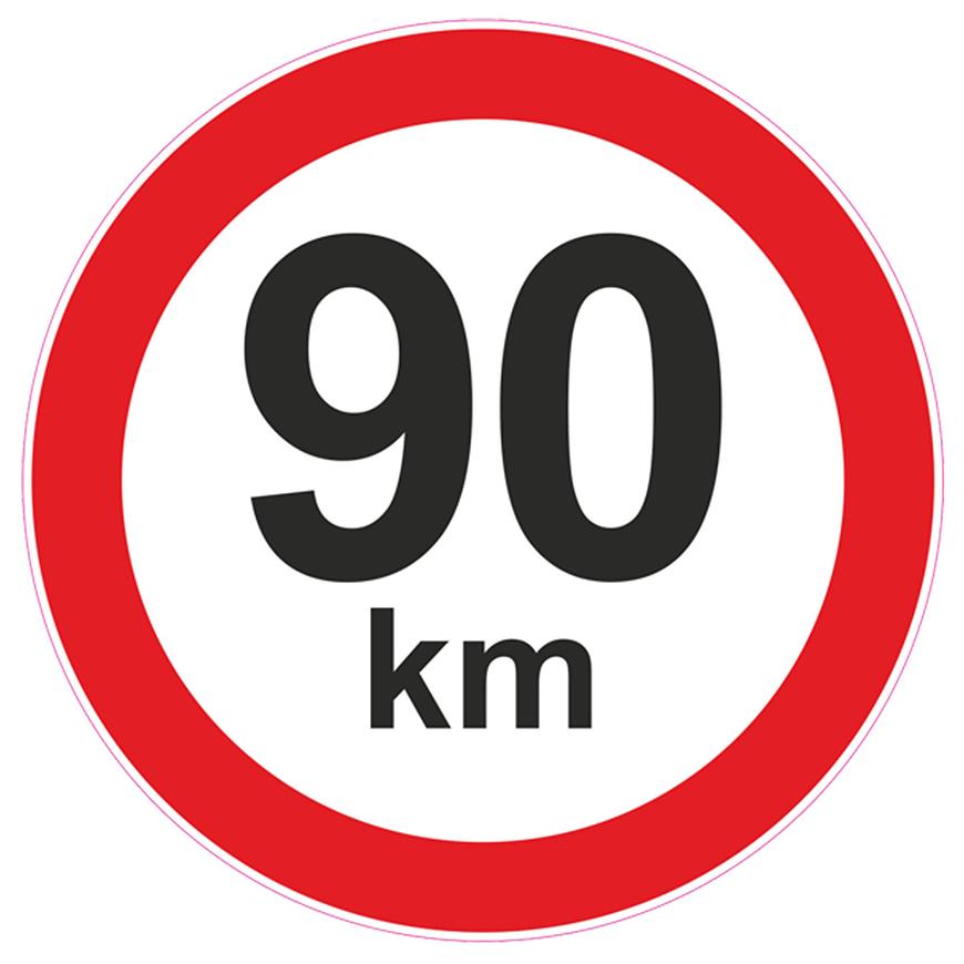 Samolepka „90KM”
